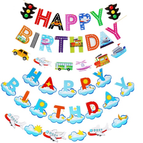 Birthday Letter Car Paper Birthday Decorative Props 1 Piece's discount tags