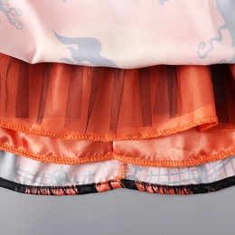 Halloween Fashion Pumpkin Tree Bat Net Yarn Polyester Girls Dressespicture10