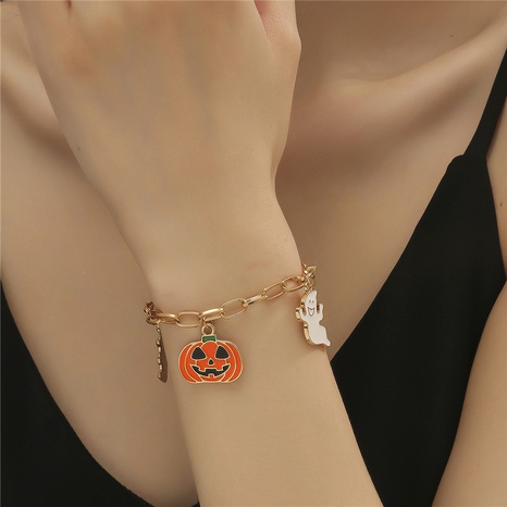 Cute Halloween Pattern Alloy Enamel Women'S Bracelets's discount tags