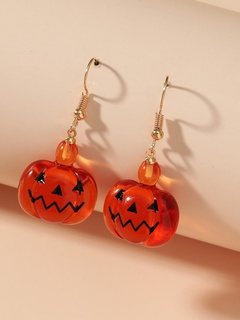 Cute Pumpkin Alloy Enamel Women'S Earrings 1 Pair