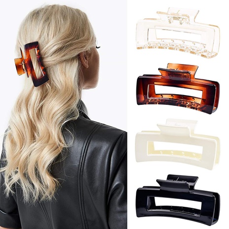 Fashion Rectangle Resin Hair Claws's discount tags