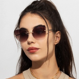 Fashion Geometric Pc Butterfly Frame Frameless Womens Sunglassespicture7