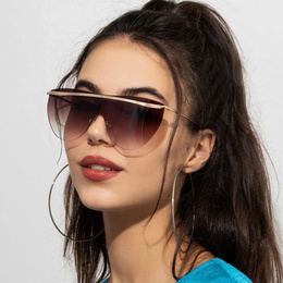 Fashion Geometric Pc SpecialShaped Mirror Frameless Womens Sunglassespicture8