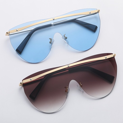 Fashion Geometric Pc Special-Shaped Mirror Frameless Women's Sunglasses's discount tags
