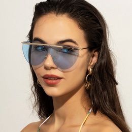Fashion Geometric Pc SpecialShaped Mirror Frameless Womens Sunglassespicture9