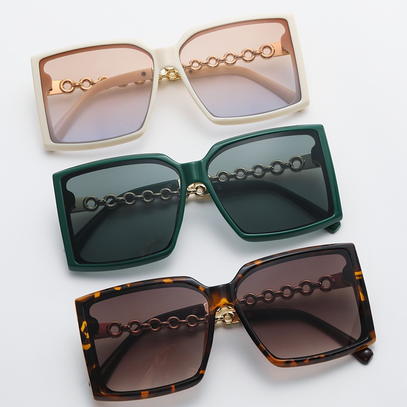 Fashion Solid Color Pc Square Full Frame Womens Sunglasses