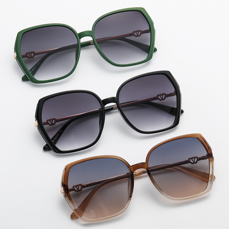 Fashion Solid Color Pc Polygon Full Frame Womens Sunglasses