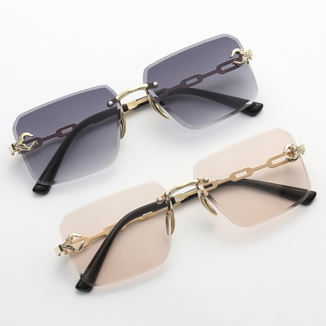 Fashion Solid Color Pc Square Frameless Women's Sunglasses's discount tags