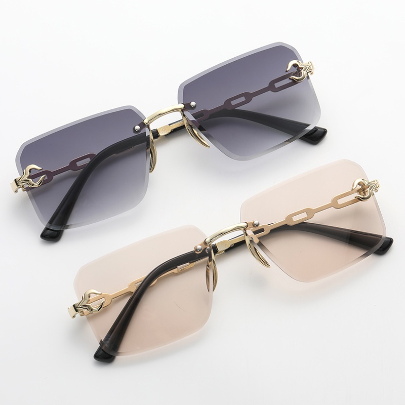 Fashion Solid Color Pc Square Frameless Womens Sunglasses
