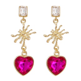 Fashion Heart Shape Spider Alloy Plating Inlay Rhinestones WomenS Drop Earrings 1 Pairpicture10