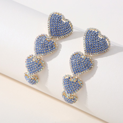 Elegant Geometric Copper Inlay Rhinestones Drop Earrings 1 Pair's discount tags