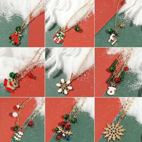 Fashion Christmas Tree Snowman Elk Alloy Women'S Necklace 1 Piece's discount tags
