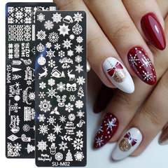 Christmas Fashion Christmas Tree Christmas Socks Snowflake PET Nail Decoration Accessories 1 Set