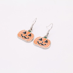 Funny Pumpkin Alloy Enamel Women'S Drop Earrings 1 Pair
