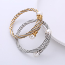 HipHop Bulb Stainless Steel Beads Bangle 1 Piecepicture11