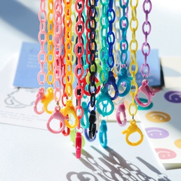 Fashion Geometric Solid Color Arylic Children Unisex Glasses Chainpicture6