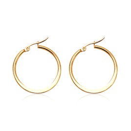 Fashion Solid Color Stainless Steel Plating Hoop Earrings 1 Pairpicture12