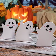Halloween Ghost PVC Wood Party Ornaments