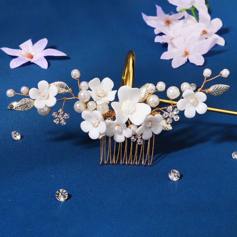 Fashion Flower Alloy Artificial Rhinestones Artificial Pearls 1 Piece