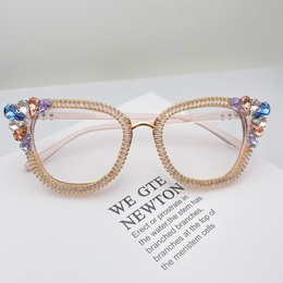 Fashion Solid Color Pc Cat Eye Diamond Full Frame Optical Glassespicture5