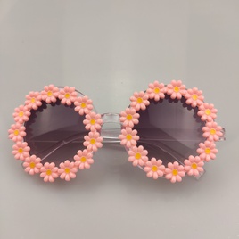 Fashion Flower Pc Round Frame Full Frame Kids Sunglassespicture18