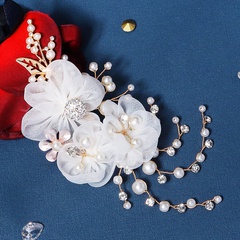 Sweet Flower Alloy Artificial Rhinestones Artificial Pearls Hair Clip