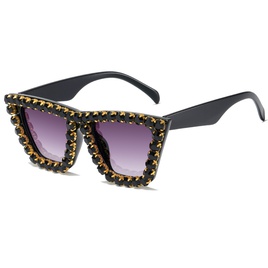 Fashion Solid Color Pc Square Diamond Full Frame Womens Sunglassespicture9
