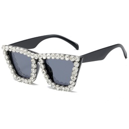 Fashion Solid Color Pc Square Diamond Full Frame Womens Sunglassespicture7