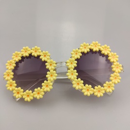 Fashion Flower Pc Round Frame Full Frame Kids Sunglassespicture13