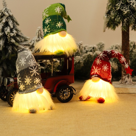 Weihnachten Süß Weihnachtsmann Streifen Schneeflocke PP Kunststoff Tuch Gruppe Ornamente's discount tags