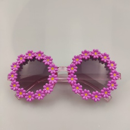 Fashion Flower Pc Round Frame Full Frame Kids Sunglassespicture16