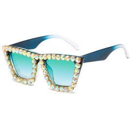 Fashion Solid Color Pc Square Diamond Full Frame Womens Sunglassespicture16