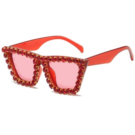 Fashion Solid Color Pc Square Diamond Full Frame Womens Sunglassespicture15