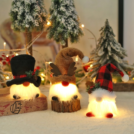 Christmas Fashion Santa Claus Snowman Elk Plastic Cloth Party Ornaments's discount tags