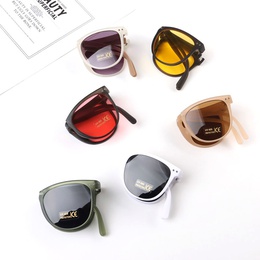 Fashion Solid Color Resin Round Frame Full Frame Kids Sunglassespicture8