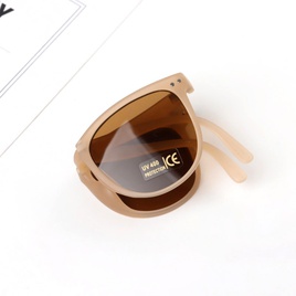 Fashion Solid Color Resin Round Frame Full Frame Kids Sunglassespicture12