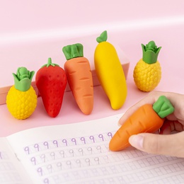 Cartoon Creative Cute Gift Carrot Fruit Shape Eraserpicture10