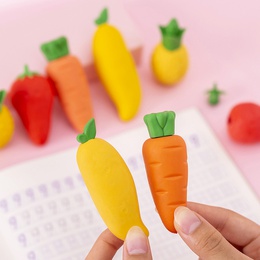 Cartoon Creative Cute Gift Carrot Fruit Shape Eraserpicture11
