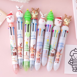 Cartoon Cute Christmas Deer Ballpoint Pen Ten Color Penpicture7