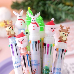Cartoon Cute Christmas Deer Ballpoint Pen Ten Color Penpicture9
