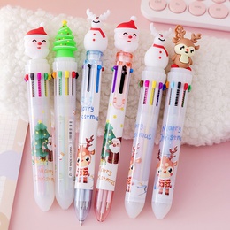 Cartoon Cute Christmas Deer Ballpoint Pen Ten Color Penpicture5