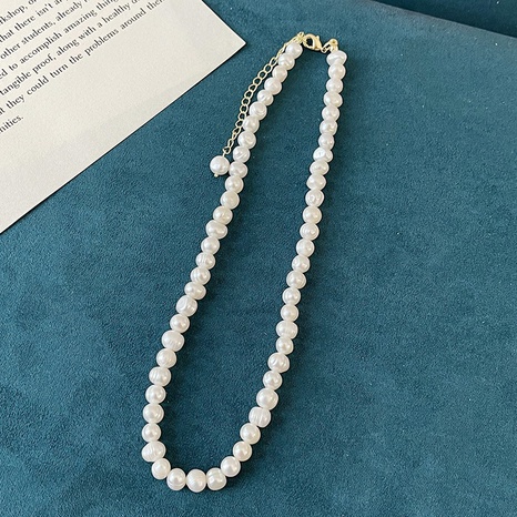 Luxurious Geometric Pearl Beaded Necklace's discount tags