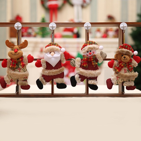 Weihnachten Cartoon-Stil Mode Tier Weihnachtsmann Tuch Gruppe Hängende Ornamente 1 Stück's discount tags