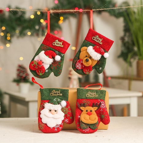 Weihnachten Weihnachten Weihnachtsmann Schneemann Nicht Gewebt Gruppe Zubehör für Geschenkverpackungen 1 Stück's discount tags