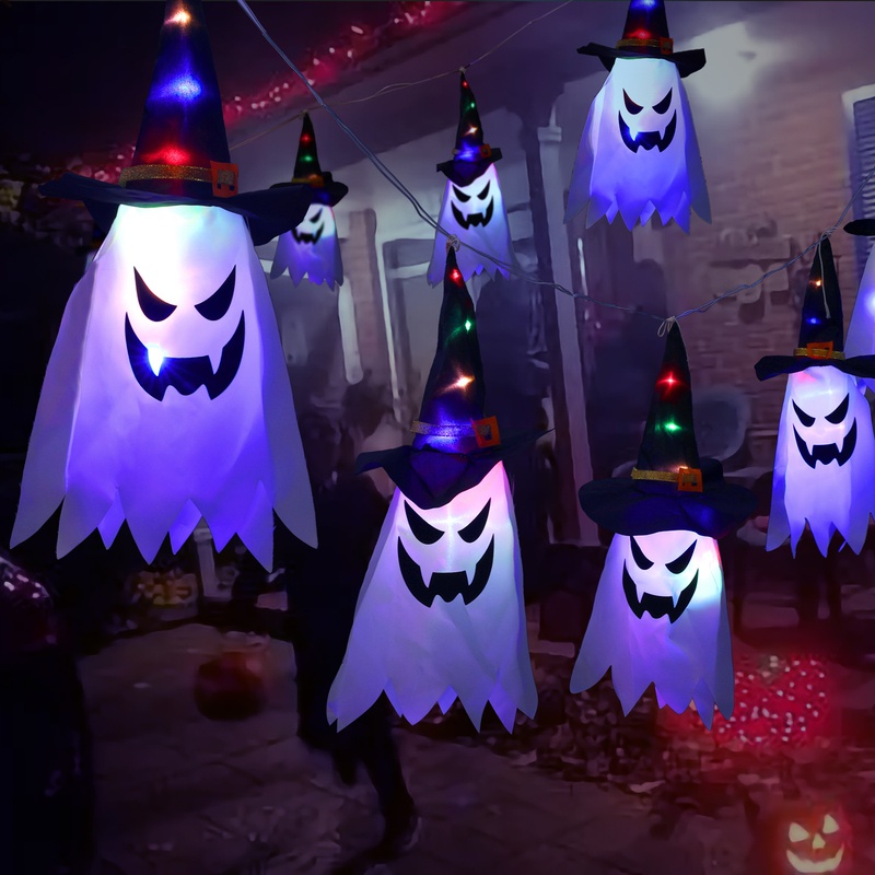Halloween Funny ghost polyester taffeta Party String Lights