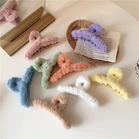 Cute Solid Color yarn Hair Claws's discount tags