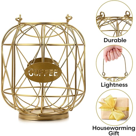 Metal Frame Decoration Coffee Storage Basket's discount tags