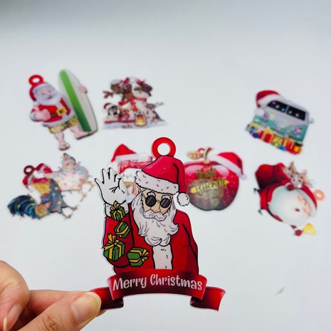 Christmas Christmas Santa Claus Arylic Party Hanging Ornaments 1 Piece's discount tags