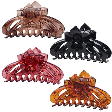 Fashion Flower Resin Stoving Varnish Hair Claws 1 Piece's discount tags