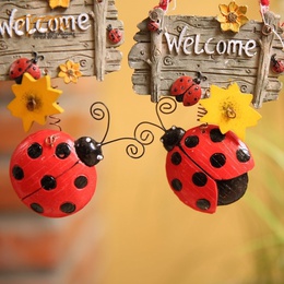 Resin hanging home decoration insect ladybug welcome tagpicture10
